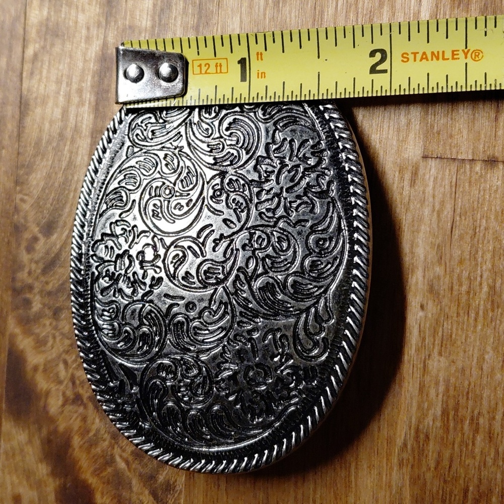 Intricate Silver Belt Buckle